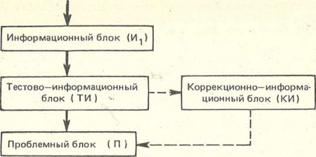Схематическая структура программированного текста «Термин «дидактика»